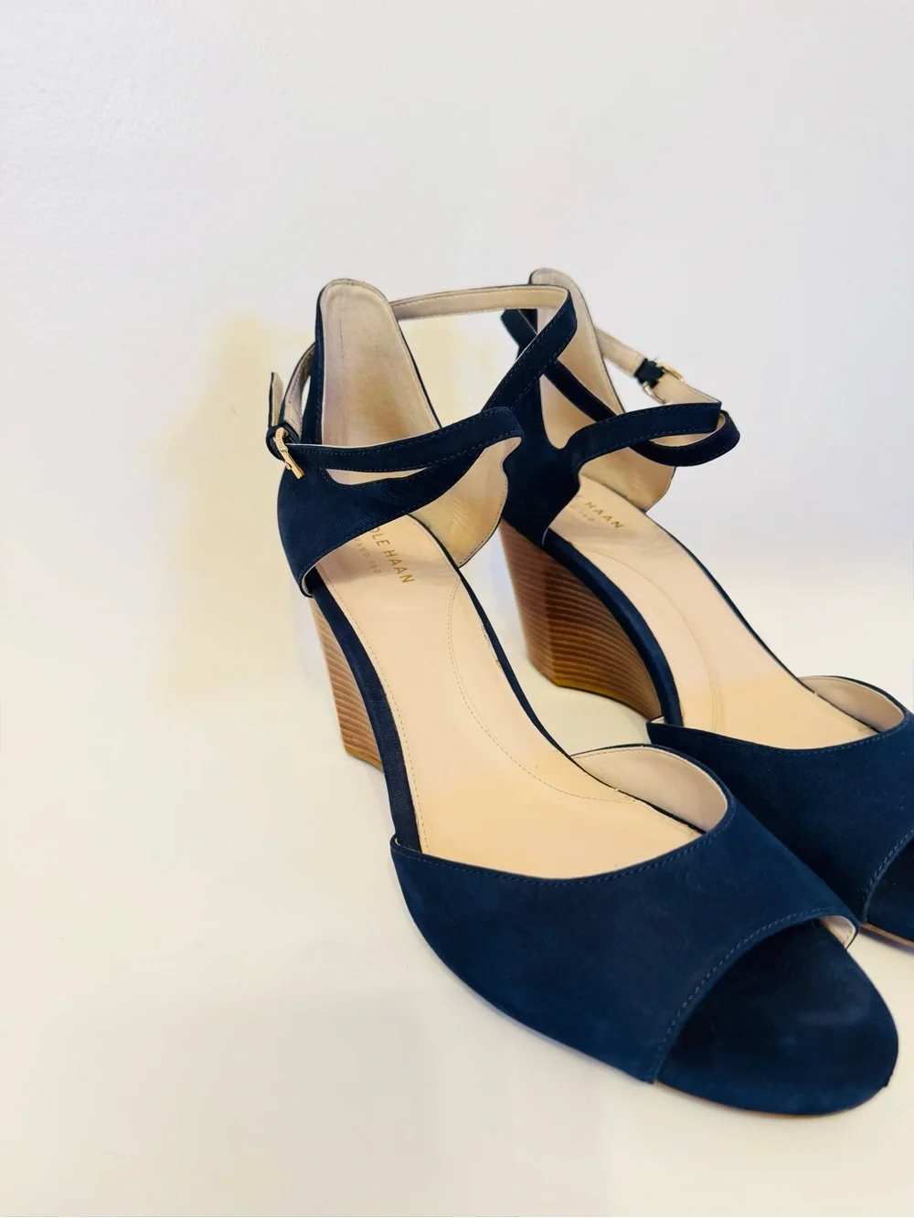 Cole Haan Sadie Women’s Wedge Sandals in Navy Blue